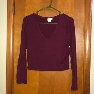Maroon crop top
